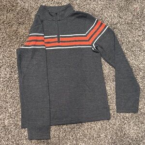 Urban Pipeline Dark Gray Sweater with Red Stripes